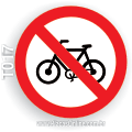 T017-Placa de Regulamentação (R-12): Proibido trânsito de bicicletas
