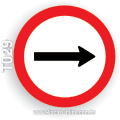 T029-Placa de Regulamentação (R-24a): Sentido de circulação da via/pista