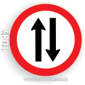 T037-Placa de Regulamentação (R-28): Duplo sentido de circulação