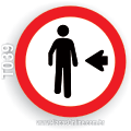 T039-Placa de Regulamentação (R-30): Pedestre ande pela esquerda