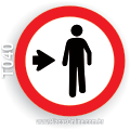 T040-Placa de Regulamentação (R-31): Pedestre ande pela direita