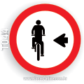 T044-Placa de Regulamentação (R-35a): Ciclista transite à esquerda