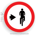 T045-Placa de Regulamentação (R-35b): Ciclista transite à direita