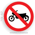 T048-Placa de Regulamentação (R-37): Proibido trânsito de motocicletas, motonetas e ciclomotores