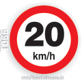 T066-Placa de Regulamentação (R-19): Velocidade máxima permitida
