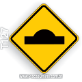 T127-Placa de Advertência (A-18): Saliência ou lombada