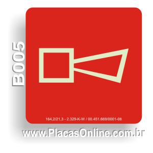 Placa Pictograma Alarme de Incêndio Fotoluminescente (E1)