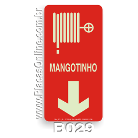 Placa de Mangotinho de Incêndio Fotoluminescente (E5)