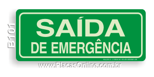 Placa Saída de Emergência (Fotoluminescente)