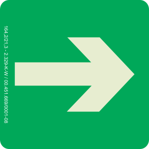 Seta Reta Verde Fotoluminescente (C2)