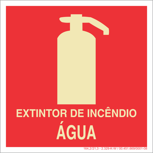 Placa Extintor De Incêndio água E5 Placasonline