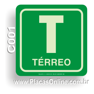 Placa Térreo Fotoluminescente (S17)