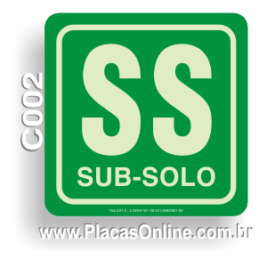 Placa Sub-solo Fotoluminescente (S17)