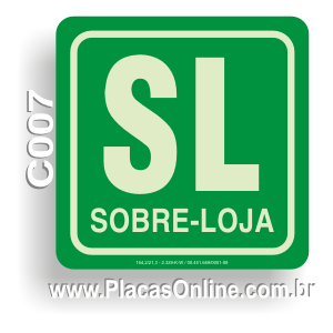Placa Sobreloja Fotoluminescente (S17)