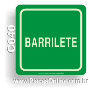 Placa Barrilete (Fotoluminescente)
