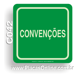Placa Conven��es (Fotoluminescente)