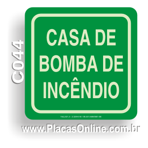 Placa Casa de bomba de inc�ndio (Fotoluminescente)