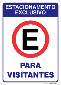 Placa Estacionamento exclusivo para visitantes