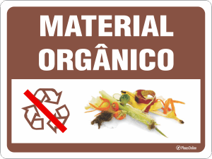 Placa Material Reciclável: Material orgânico