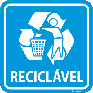 Placa lixo reciclável