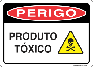 Placa PERIGO: Produto tóxico