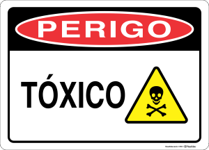 Placa PERIGO: Tóxico