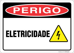 Placa PERIGO: Eletricidade