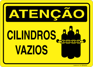 Placa ATENÇÃO: Cilindros Vazios