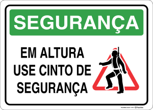 Placa SEGURANÇA: Use cinto de segurança