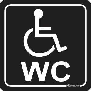 Placa Banheiro Acessível (WC)