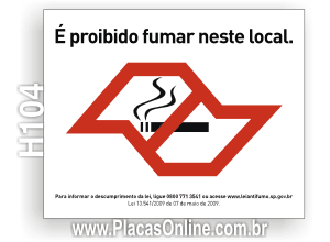Lei Antifumo Estado de São Paulo (13.541/SP) em Portugues