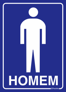 Placa Sanitário - Banheiro Masculino