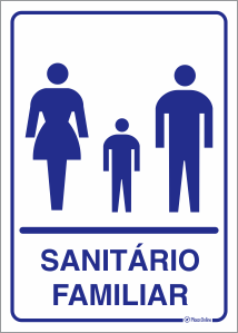 Placa Sanitário - Banheiro Familiar