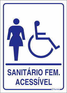 Placa Sanitário - Banheiro Feminino Acessível
