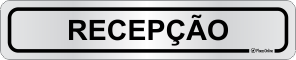 Placa para Identificação de Setores: Recepção