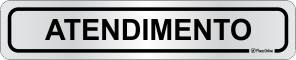 Placa para Identificação de Setores: Atendimento