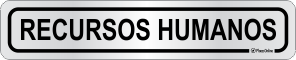 Placa para Identificação de Setores: Recursos humanos