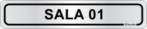 Placa para Identificação de Setores: Sala 01