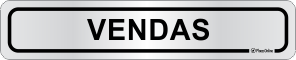 Placa para Identificação de Setores: Vendas