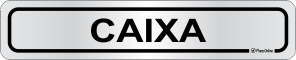 Placa para Identificação de Setores: Caixa