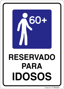 Placa Estacionamento Reservado para Idosos